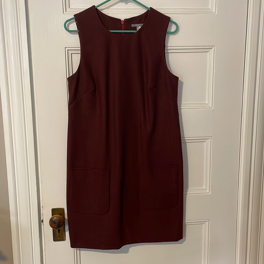 Maroon Wool Shift - Tegan - size 10